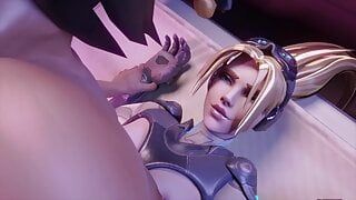 Futa Mercy siendo montada hasta que se corre