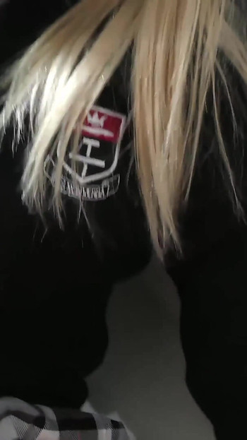 Emotional moment from "Helen G Strips College Uniform To Flash Tits And Pussy In Hot Shoot!"