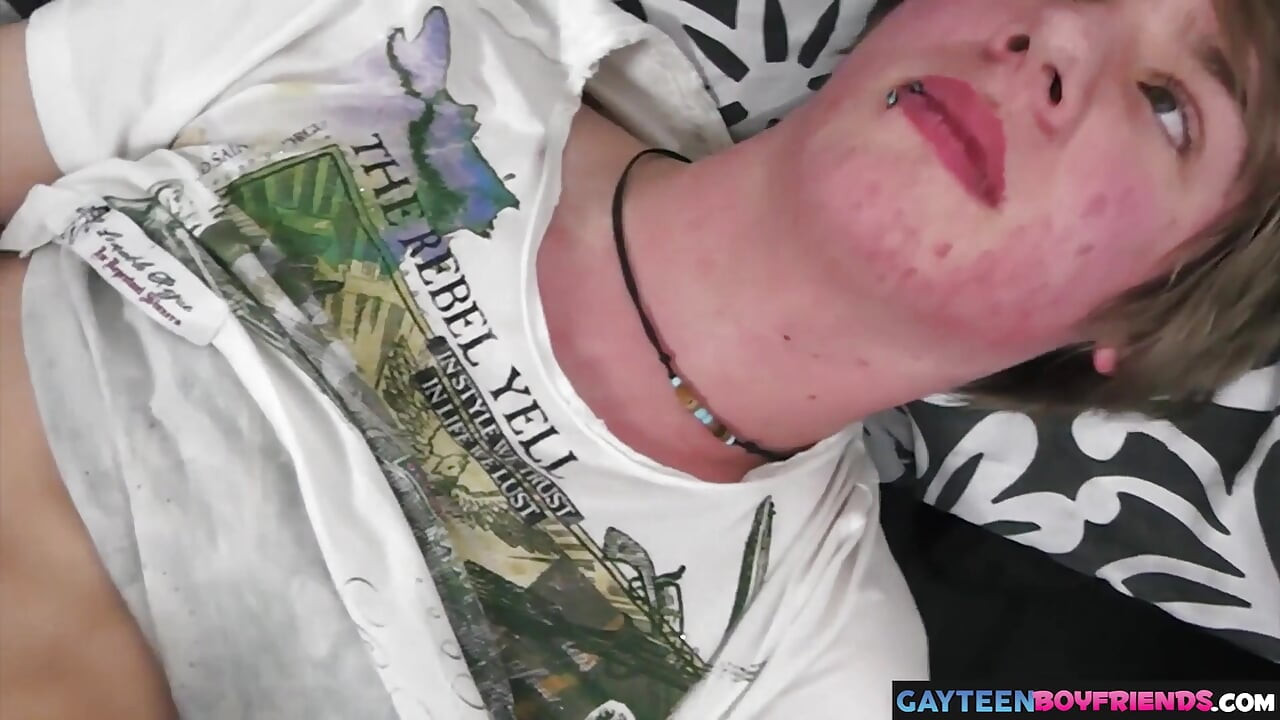 Very cute teen emo boy with big cock