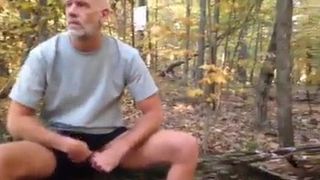 GREAT SEXY WANKER IN THE WOODS