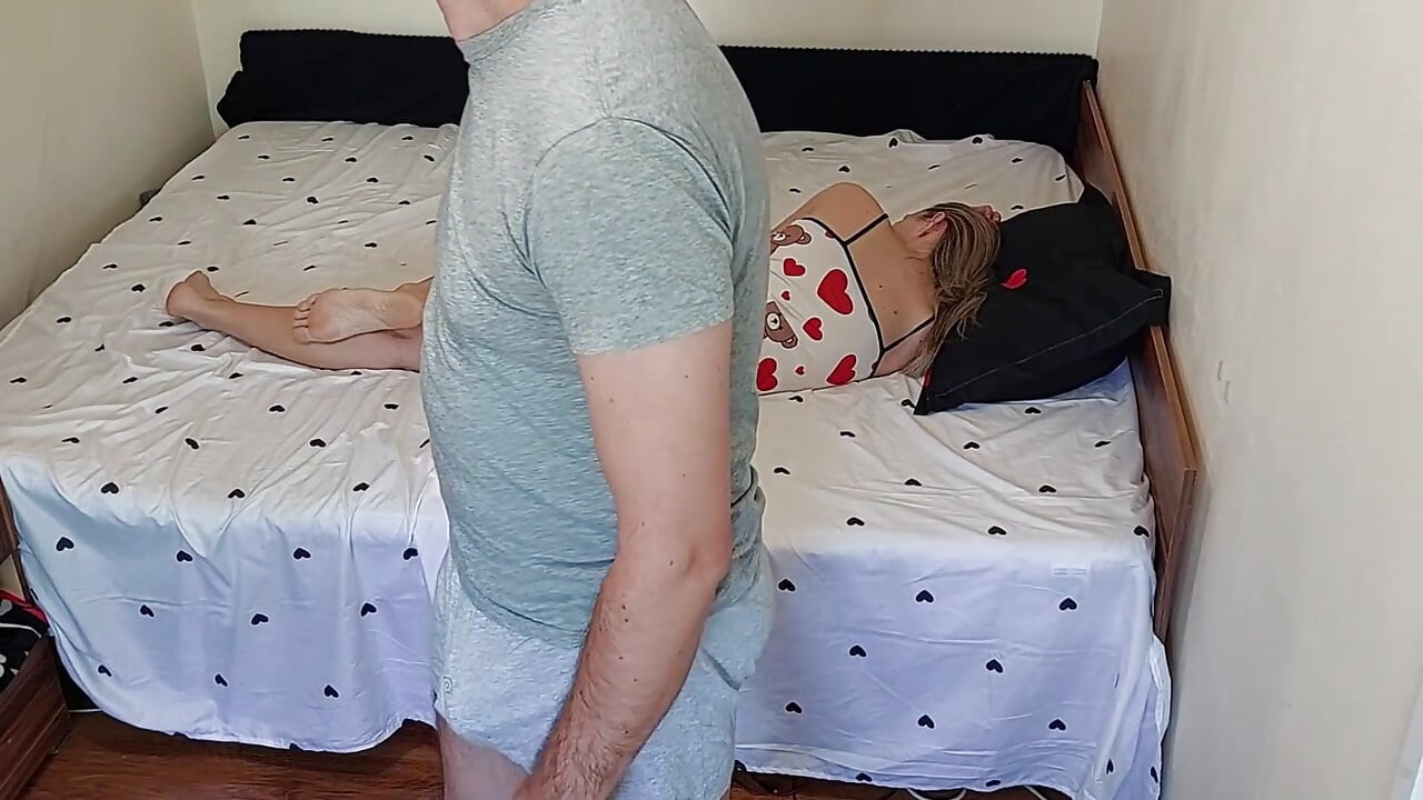Stepdad Mistaken Stepdaughter with His Wife and Creampie Her Wet Pussy