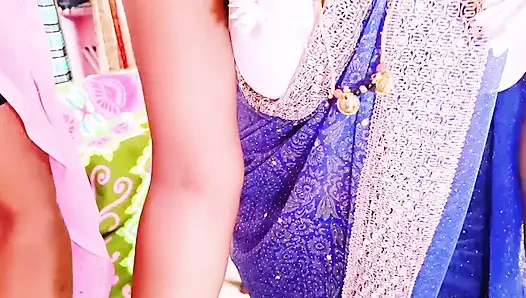 Hintli threesom en iyi oral seks. Telugu edepsizce konuşuyor.