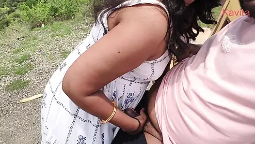 Desi Indian Marathi Kavita bhabhi ( Vahini ) cheating on husband with her lover in jungle