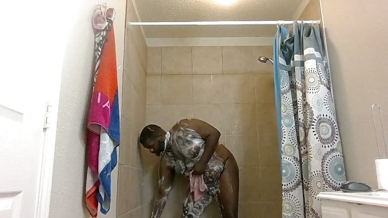 Mid-day sexy soapy shower