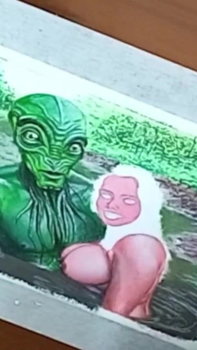 Epic moment from "Erotic Art Or Drawing Of Sexy Indian Desi Bhabhi in Love With an Extraterrestrial Alien"