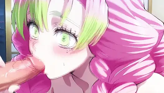 Versi sederhana Kimetsu No Yaiba Kanroji Mitsuri Hen Hen (AI)