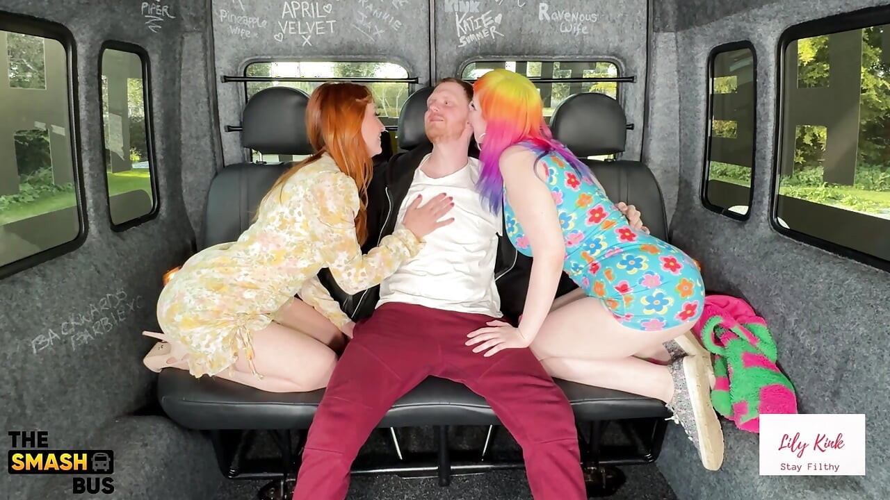 LILY KINK & BIMFCOUPLE KITTY CUCK MR IN LESBIAN FUCK ON SMASH BUS