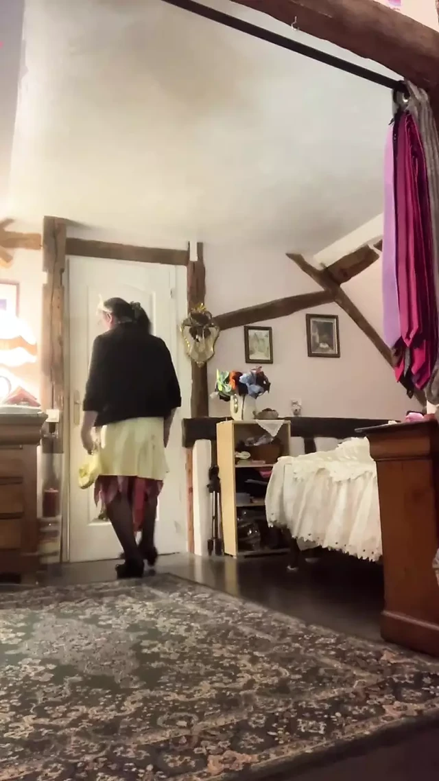 In a dress with a yellow dress for a night out