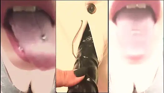Видео-версия растяжителя рта большого черного члена