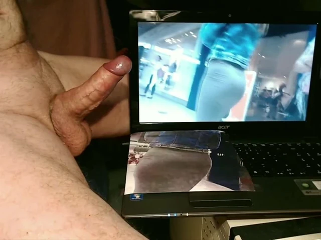 Tribute for GIRLS ARSES - cumshot on a very hot ass
