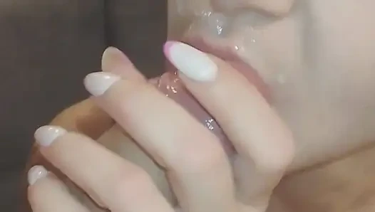 Lezzetli, oral seks, ağzı dölle dolu