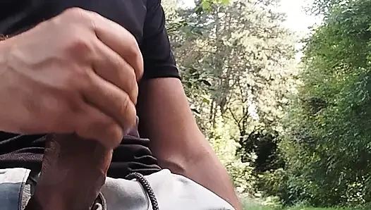 Parkta yarağımı sıvazlıyorum