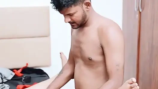 Pratibha takes his cock in her mouth in her room with Aniket