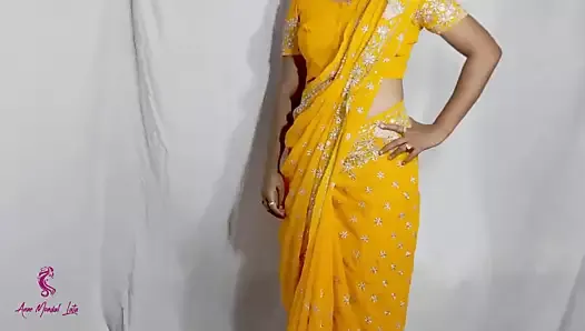 desi bhabhi saree wear