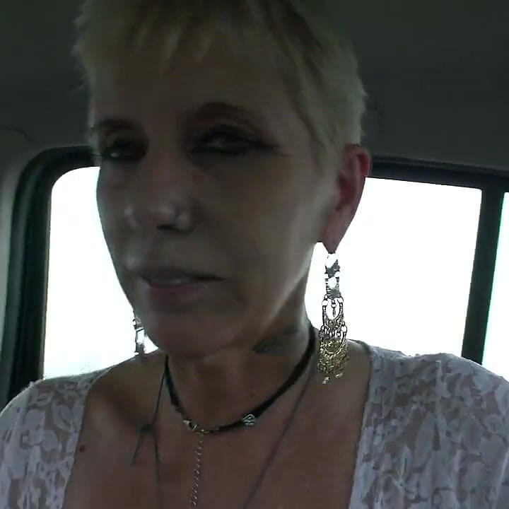 Blonde Cougar Sucks My Cock in the Car 5099