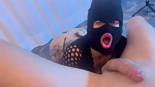 I Spied on My Boyfriend in the Bath and Came Back Masked, He Came in My Mouth Without Knowing That It Was Me Complete
