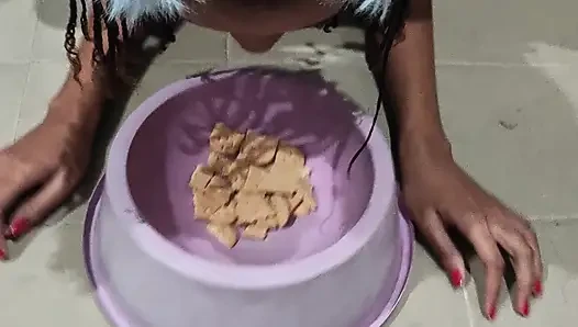 Submissive Eating Treats and Barking