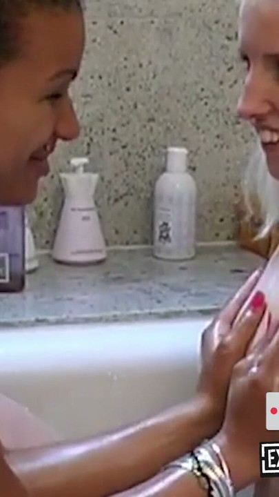 Busty German Wife Licks African Immigrant's Pussy in Bath | Clip 1
