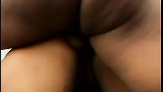 BBW cocksucker gets her chocolate tits licked and pinched