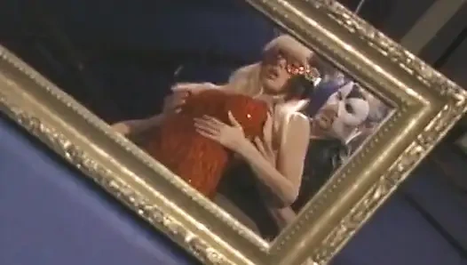 Blonde Babe in Mask Gets Fingered and Fucked Hard