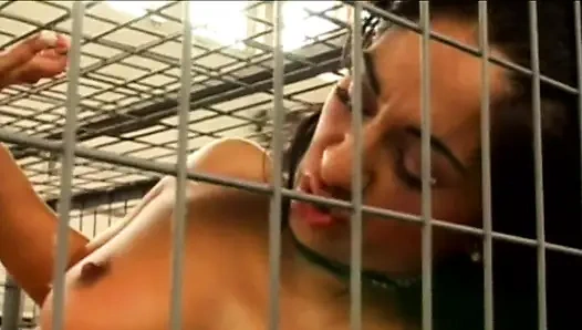 Blonde and Brunette Sluts Ravished in Warehouse Orgy