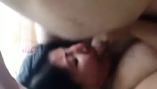 Threesome with asian big tits hooker