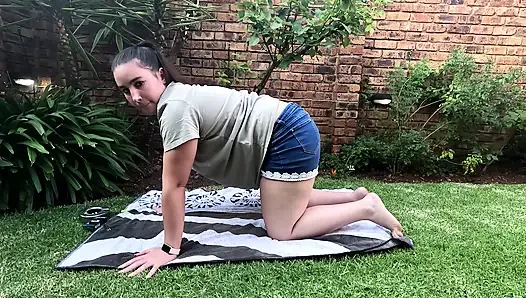 Chain Smoking with and Without Clothes on Outside in the Garden