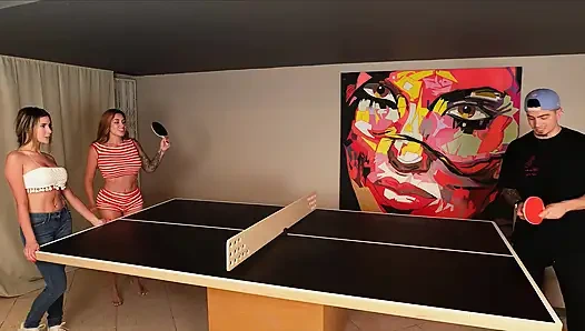 Afternoon of Pin Pong with Sara Blonde Ends with Threesome, While My Boyfriend Is Not There