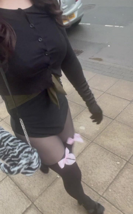 Chinese shemale ladyboy public