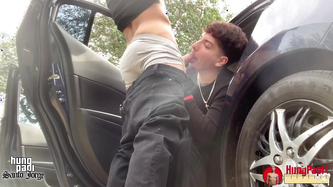 Caught Sucking Big Dick Uncut Cock Hung Papi Outdoor!