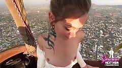 Risky sex on a hot air baloon over the mexico pyramids