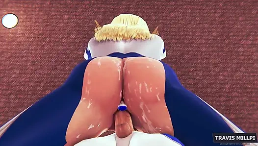 Невидимую женщину трахают эластичным хуем 3