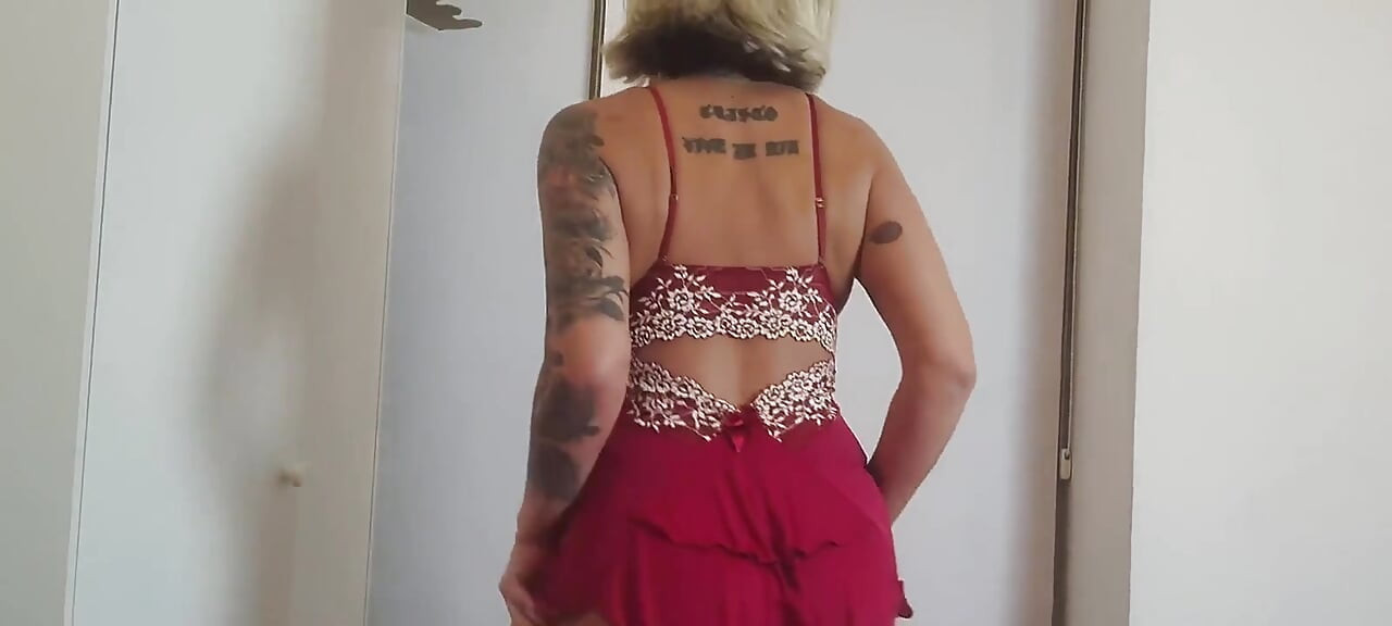 Mom Being Sexy in Front of the Mirror, Naughty Stepson