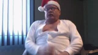 Papai Noel está masturbando na cidade