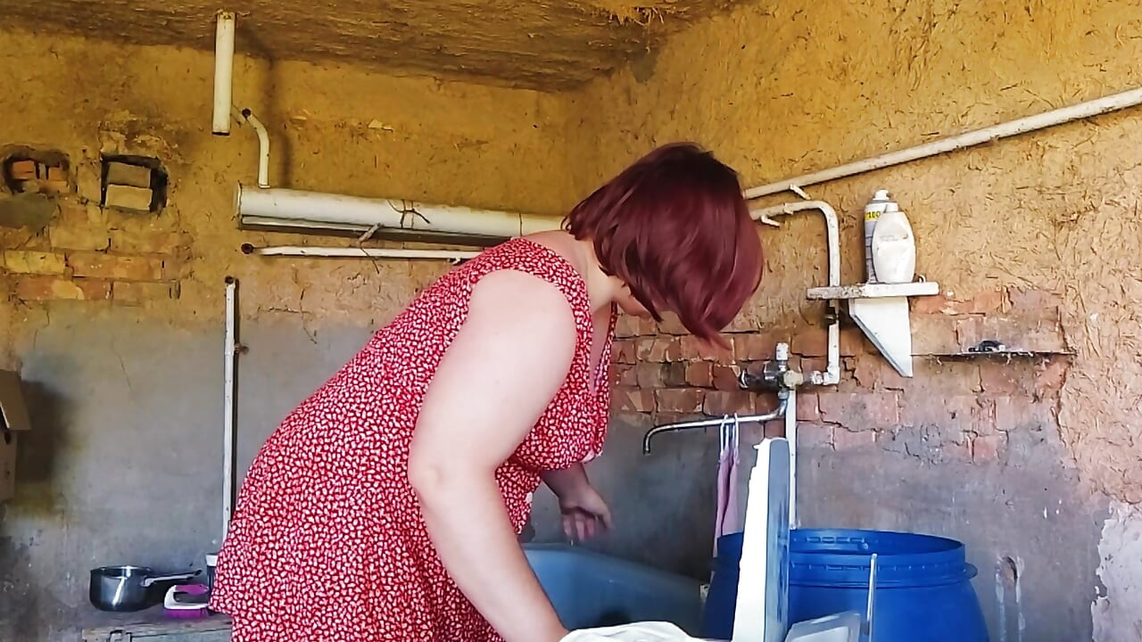 I fucked a village whore right in the barn where she was doing laundry