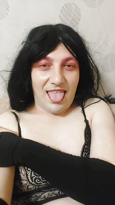 Sissy Gótica Doce Branca Bonita Rosto Lindo