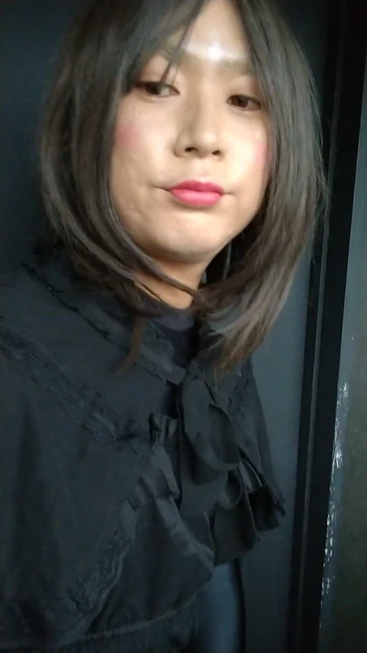 Spectacular moment from "I couldn't hide the big dick of a cross-dressing boy wearing a black dress, and it came out and I"