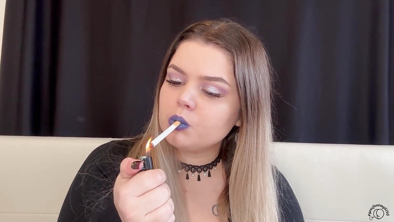 Worship My Smoke: BBW Goddess Puffs Cig & Vape