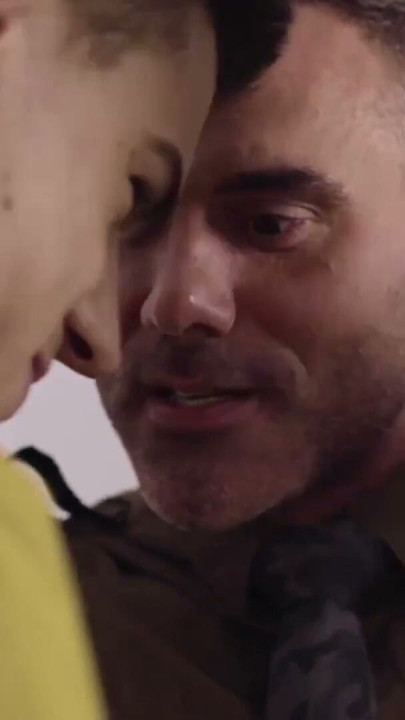 Dashing stepdad disciplines young gay with hard raw pounding | Clip 1