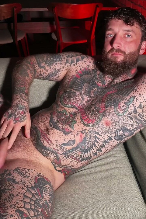 Tattooed Dom Worship Ass & Feet Solo