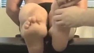 muscle stud adam foot tickled