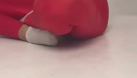 Neckende yoga-lange beine