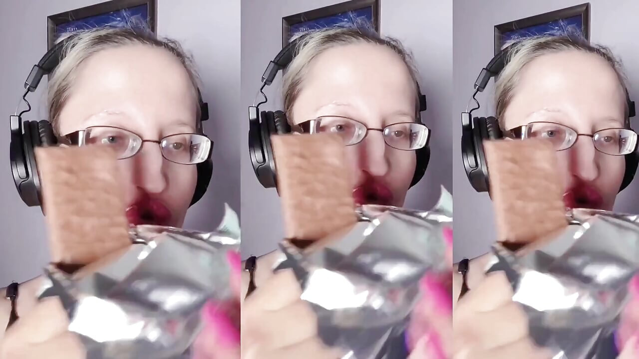 Asmr Sweet Chocolate Eating- Asmr, ochelari de vedere, Giantess, ruj, buze mari, Mough, Alimente, Fetiș cu față, unghii lungi