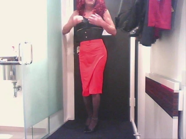 red pencil skirt