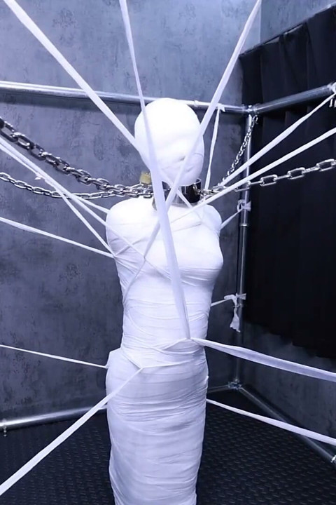 A Cute Girlfriend Wrapped All Over in Bandages