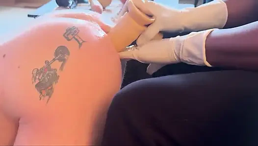 Painful anal stretching