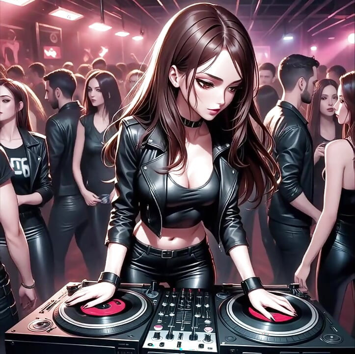 Anime Sexy DJ Synthwave Retrowave Electro AI