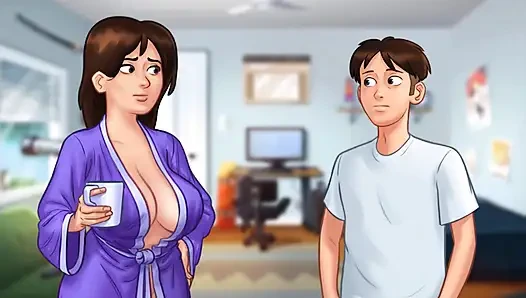 Summertime saga - extra classes are helping big beautifully boobs