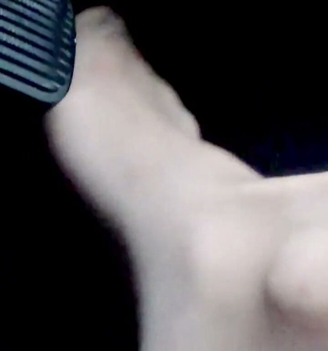 Sensual Driving in Nude Toe-reinforced Pantyhose