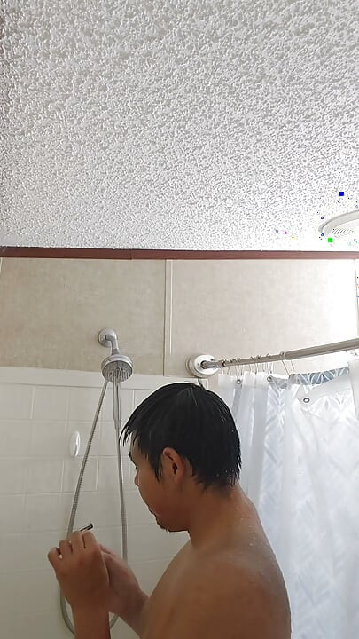 Cleaning Up in the Tub Bathing Solo and Rinsing Off
